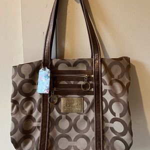 Coach Poppy Bronze Large C Handbag
